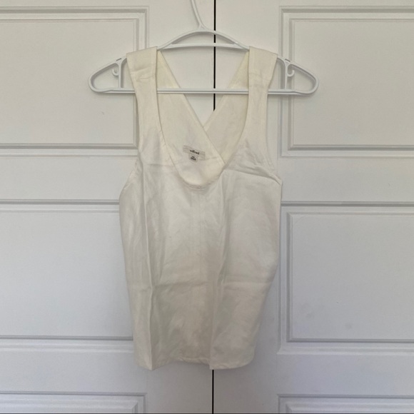 Wilfred White Linen Cris-Cross Tank